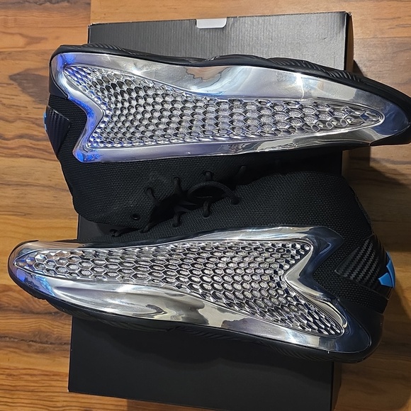 NEW Adidas AE Anthony Edwards 1 Silver Metallic - Picture 8 of 10